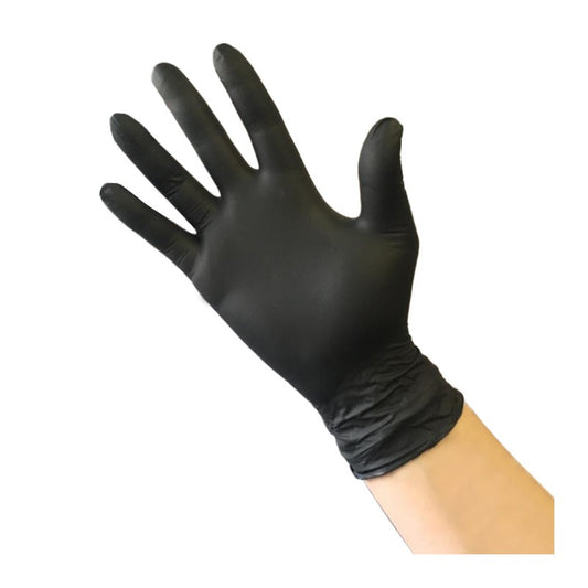 Guante de Nitrilo Quirúrgico Negro – Caja 100 unidades